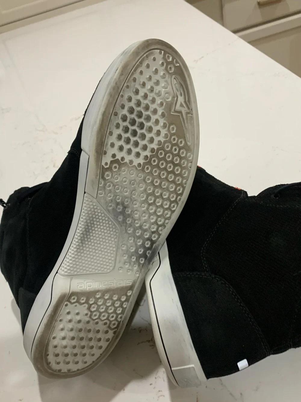 Alpinestars Black High-Top Skate Sneakers with White Logo